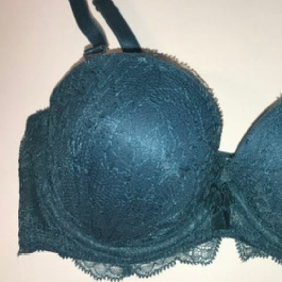 H&M Intimates & Sleepwear Last Chance Hm Teal Sexy Push Up Lace Bra